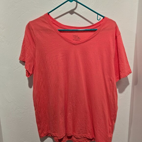 Bundle of 3 Time and Tru T-Shirts | Size L | Green, Pink & Salmon - Picture 4 of 9
